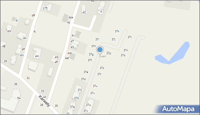 Dąbrowa, Karwety Andrzeja, adm., 37g, mapa Dąbrowa