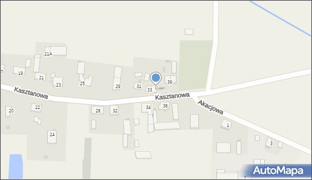 Dąbrowa, Kasztanowa, 35, mapa Dąbrowa