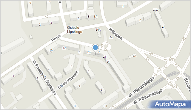 Dąbrowa Górnicza, Kasprzaka, 2/iv, mapa Dąbrowa Górnicza