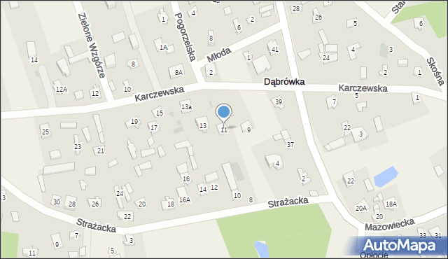 Dąbrówka, Karczewska, 11, mapa Dąbrówka