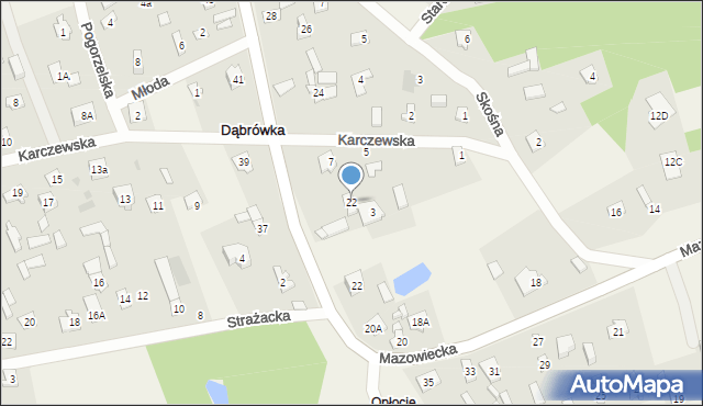 Dąbrówka, Karczewska, 22, mapa Dąbrówka