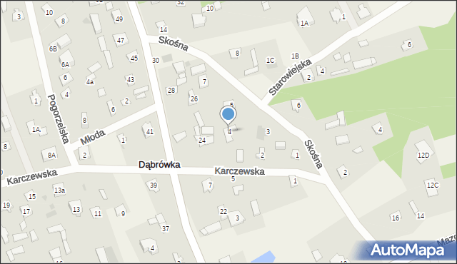 Dąbrówka, Karczewska, 4, mapa Dąbrówka