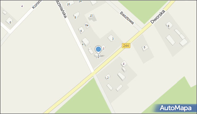 Dąbrówka Nowa, Kasztelańska, 2, mapa Dąbrówka Nowa