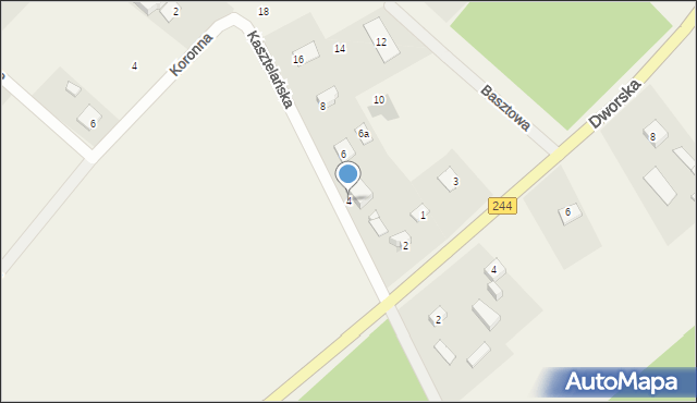 Dąbrówka Nowa, Kasztelańska, 4, mapa Dąbrówka Nowa