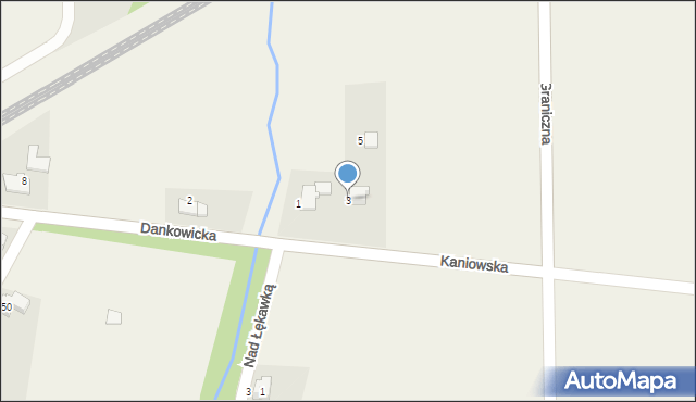 Dankowice, Kaniowska, 3, mapa Dankowice