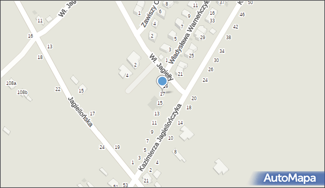 Dęblin, Kazimierza Jagiellończyka, 17, mapa Dęblin