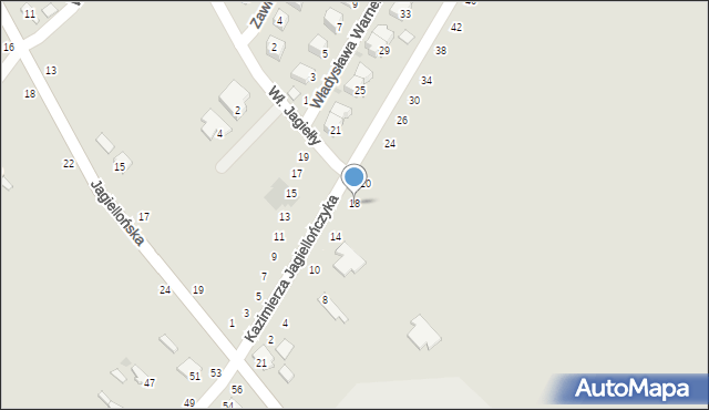 Dęblin, Kazimierza Jagiellończyka, 18, mapa Dęblin