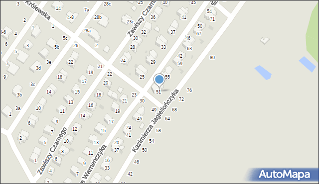 Dęblin, Kazimierza Jagiellończyka, 51, mapa Dęblin