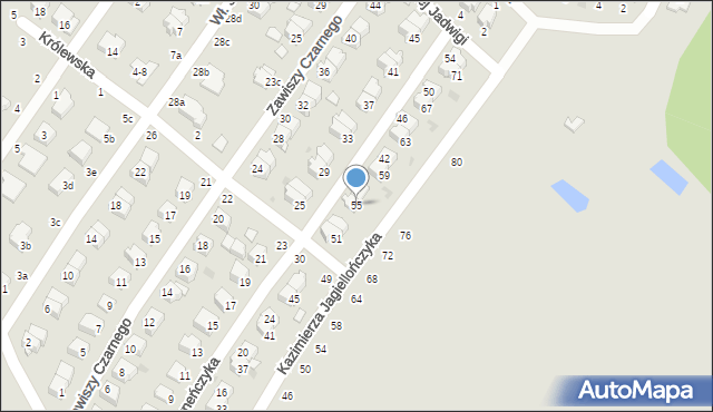 Dęblin, Kazimierza Jagiellończyka, 55, mapa Dęblin