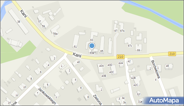 Dębnica Kaszubska, Kani Antoniego, ks., 63a, mapa Dębnica Kaszubska