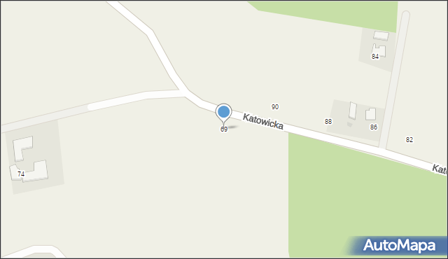 Dębowiec, Katowicka, 69, mapa Dębowiec