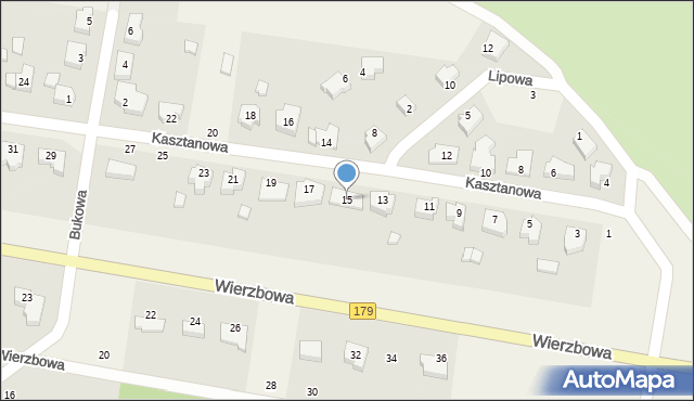 Dolaszewo, Kasztanowa, 15, mapa Dolaszewo