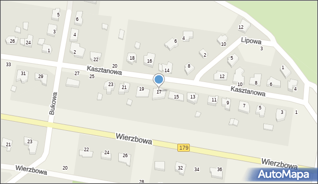 Dolaszewo, Kasztanowa, 17, mapa Dolaszewo