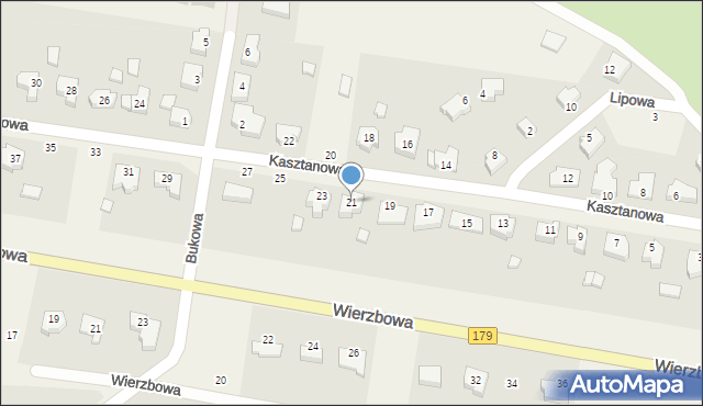 Dolaszewo, Kasztanowa, 21, mapa Dolaszewo