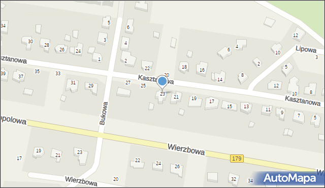 Dolaszewo, Kasztanowa, 23, mapa Dolaszewo