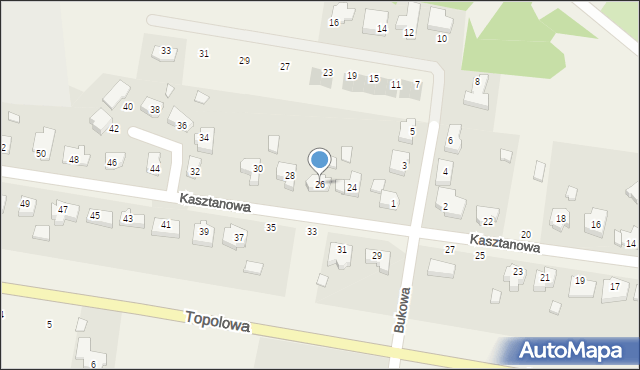 Dolaszewo, Kasztanowa, 26, mapa Dolaszewo