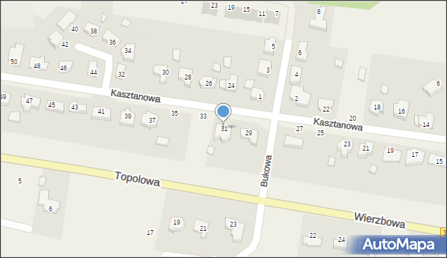 Dolaszewo, Kasztanowa, 31, mapa Dolaszewo