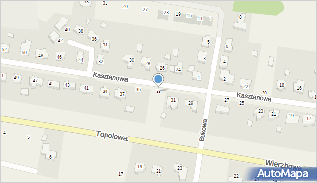 Dolaszewo, Kasztanowa, 33, mapa Dolaszewo