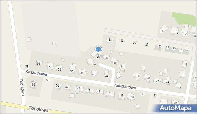 Dolaszewo, Kasztanowa, 40, mapa Dolaszewo