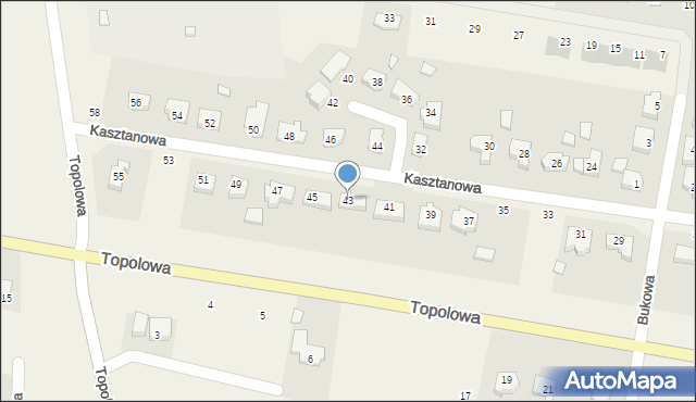 Dolaszewo, Kasztanowa, 43, mapa Dolaszewo