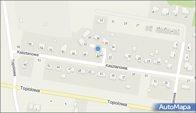 Dolaszewo, Kasztanowa, 44, mapa Dolaszewo