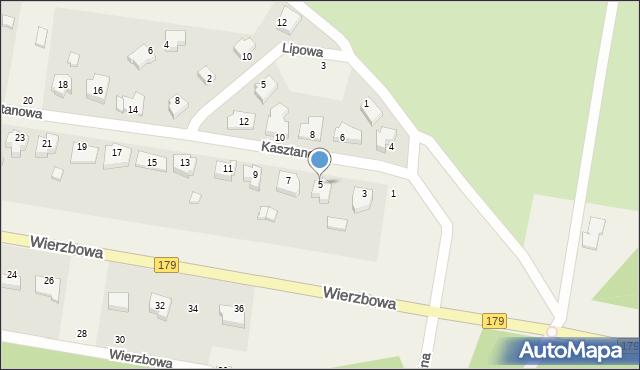 Dolaszewo, Kasztanowa, 5, mapa Dolaszewo