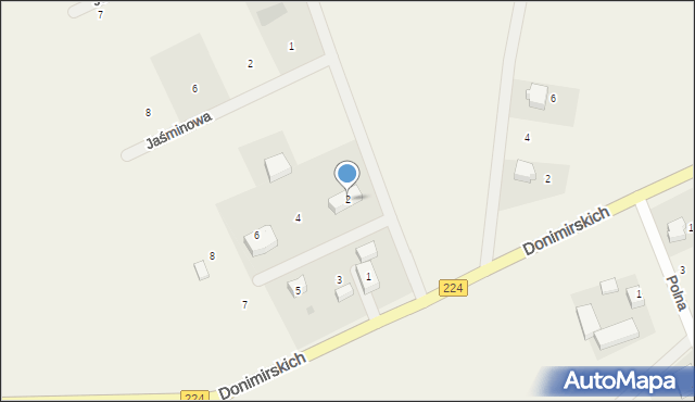 Donimierz, Kalinowa, 2, mapa Donimierz