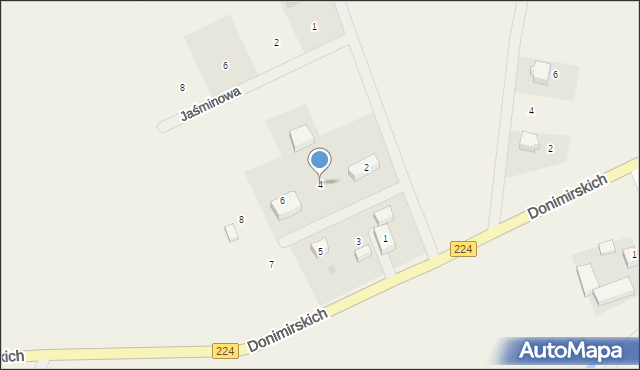 Donimierz, Kalinowa, 4, mapa Donimierz