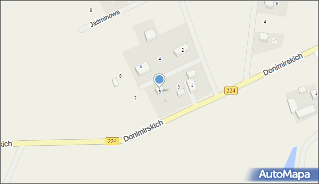 Donimierz, Kalinowa, 5, mapa Donimierz