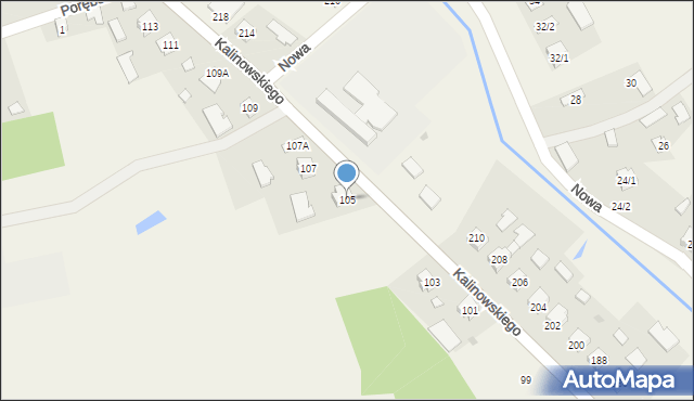 Dulcza Wielka, Kalinowskiego, ks., 105, mapa Dulcza Wielka