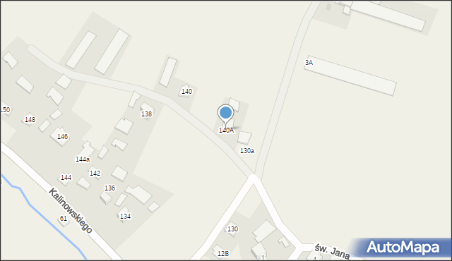 Dulcza Wielka, Kalinowskiego, ks., 140A, mapa Dulcza Wielka