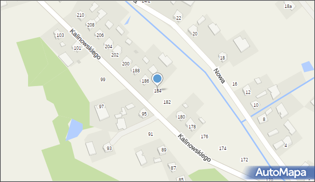 Dulcza Wielka, Kalinowskiego, ks., 184, mapa Dulcza Wielka