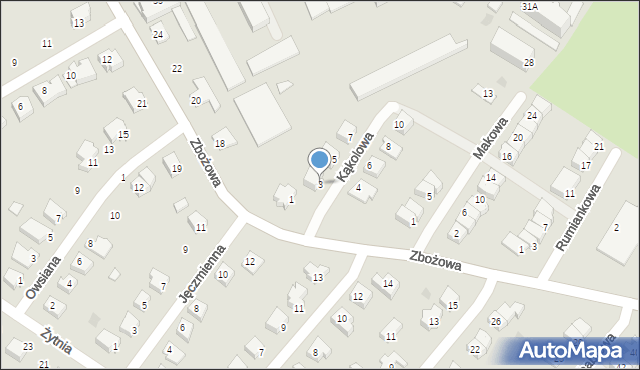 Działdowo, Kąkolowa, 3, mapa Działdowo