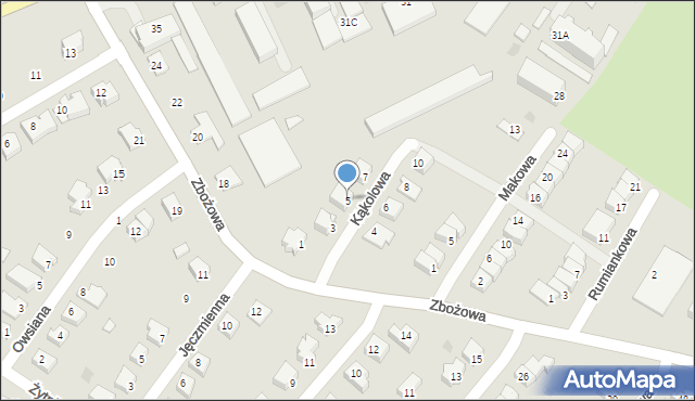 Działdowo, Kąkolowa, 5, mapa Działdowo