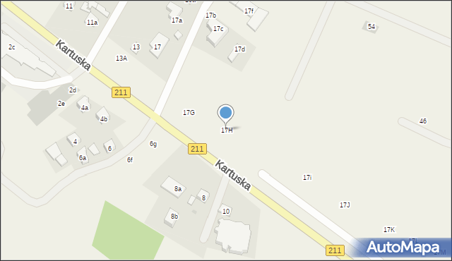 Dzierżążno, Kartuska, 17H, mapa Dzierżążno