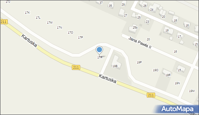 Dzierżążno, Kartuska, 17R, mapa Dzierżążno