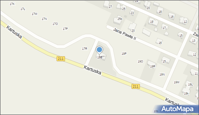 Dzierżążno, Kartuska, 19B, mapa Dzierżążno