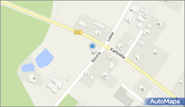 Dzierżążno, Kartuska, 2a, mapa Dzierżążno