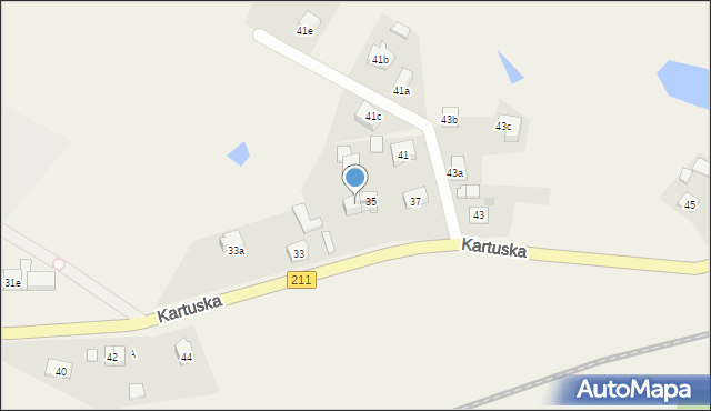 Dzierżążno, Kartuska, 35a, mapa Dzierżążno