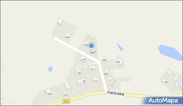 Dzierżążno, Kartuska, 41a, mapa Dzierżążno