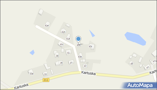 Dzierżążno, Kartuska, 43b, mapa Dzierżążno