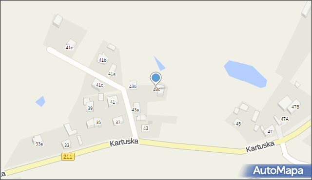 Dzierżążno, Kartuska, 43c, mapa Dzierżążno