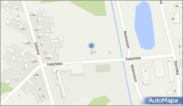 Dzikowiec, Katyńska, 4, mapa Dzikowiec