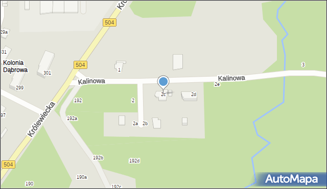 Elbląg, Kalinowa, 2c, mapa Elbląga