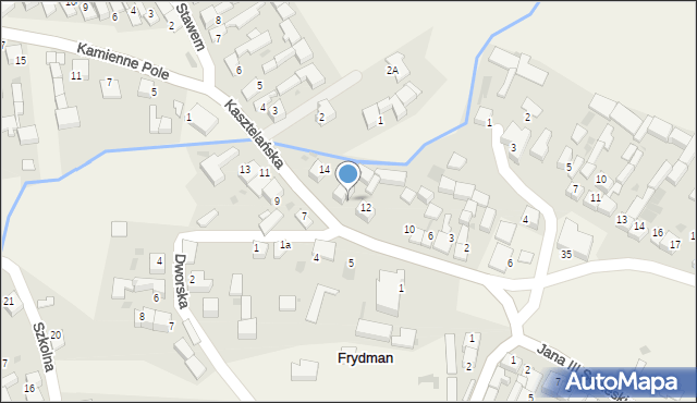 Frydman, Kasztelańska, 14a, mapa Frydman