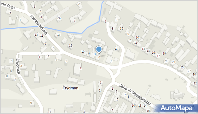 Frydman, Kasztelańska, 2, mapa Frydman