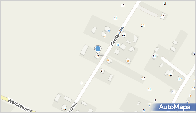 Garbów, Kasztanowa, 5, mapa Garbów