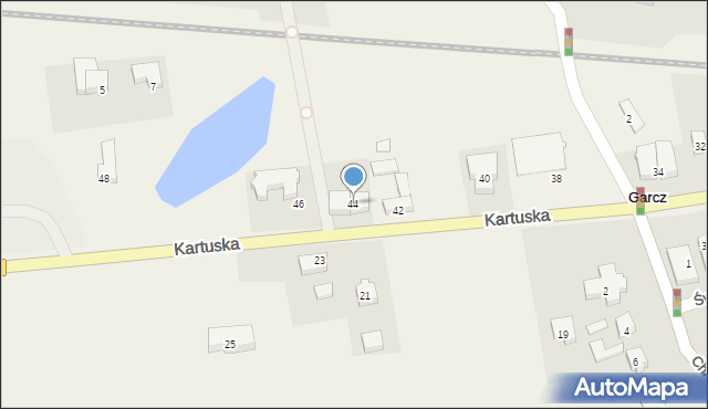 Garcz, Kartuska, 44, mapa Garcz