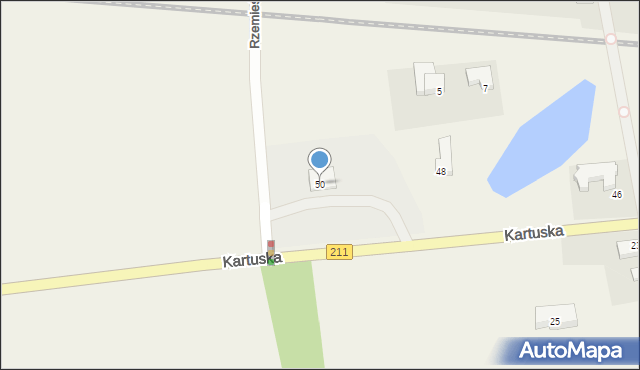 Garcz, Kartuska, 50, mapa Garcz