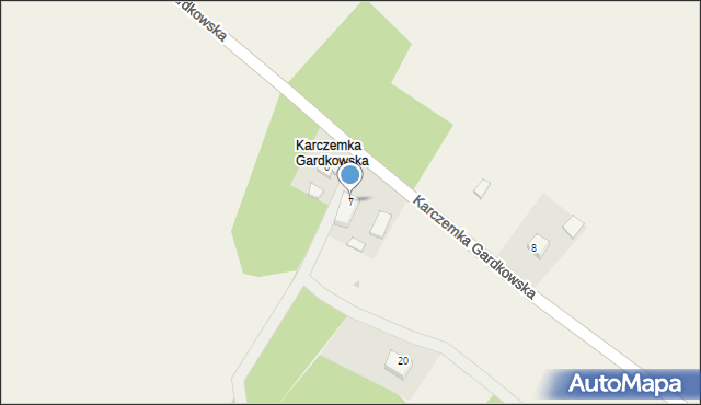 Gardkowice, Karczemka Gardkowska, 7, mapa Gardkowice